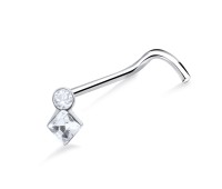 Diamond Stone Curved Nose Stud NSKB-832